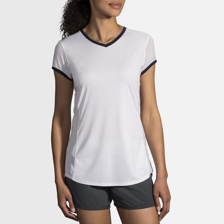 Brooks Stealth Mujer Camisetas Manga Corta - Blancos (1546ZYGOU)